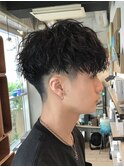 札幌スペインカール海外風ヘアバロックパープードルパーマmen's