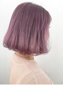 ピンクアッシュ ラベンダーアッシュ パープルピンク ボブ