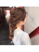 大人気の編みおろしヘアセット