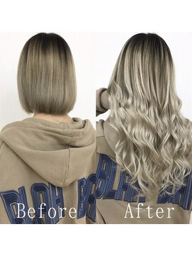 エクステ専門店あるじゃんすー 柏店 ミルキーグレージュ#シールエクステ#グラデーションカラー#柏