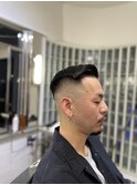 かき上げヘアショートレイアーくせ毛風パーマコンマヘアS50
