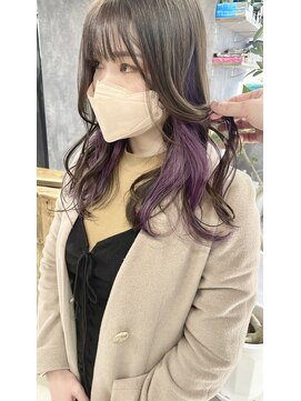 イコ(.ico) インナーカラー　ラベンダー