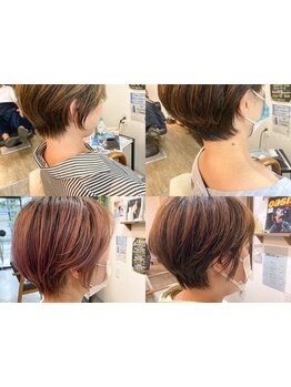 シルエットを綺麗に見せるショートヘアや似合わせはもちろん！自宅でも簡単に再現できるスタイルが叶う♪