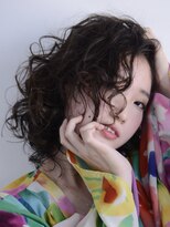 ロアー ヘアー マックイーン 流山おおたかの森店(RAWR hair McQueen) 【RAWR】カーリーパーマ_大人ボブ_ウエットスタイル