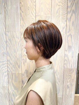 ヘアートゥリース 武蔵小杉店(hair trees) ショートボブ×オレンジベージュ トゥリース武蔵小杉店
