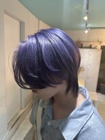 ホロ(hollo)&nbsp;ラベンダーカラー/韓国ヘア/センターウルフ