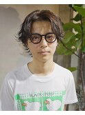 外国人風スパイラル無造作センターパートパーマ 1 【影山】