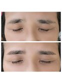 メンズアイブロウWAX/ビフォーアフター