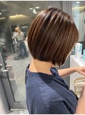 大人綺麗ボブ/藤沢/髪質改善縮毛矯正/ショート/脱白髪染め透明感