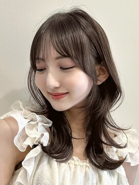ユニコ(unico) 韓国風/レイヤー/小顔/前髪カット/髪質改善/グレージュ/透明感