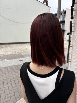 ヘアースペースブルーム ヒーロー 園田店(HAIR SPACE BLOOM hero) 切りっぱなしボブ