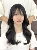 顔まわり/レイヤーカット/韓国/ロングヘア/ベージュ