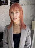 コーラルオレンジ/ペールオレンジ/顔まわりレイヤー