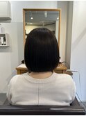 艶髪ストレート×ボブ×アッシュブラウン×髪質改善【広島】