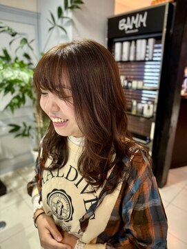 バム 名古屋栄店(BAMM) 暖色系ブラウンのミディアムヘア