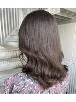フィゼル あべのルシアス店(Aujua fizelle) くびれミディアム×ダークブラウンカラー