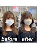 韓国ヘア/韓国スタイル/縮毛矯正/髪質改善/レイヤーカット