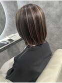 コントラストハイライト×ボブ