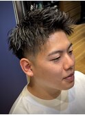 ツーブロフェードアップバング