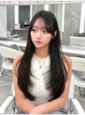 ロングレイヤー　ワンカール　流し前髪『MAEUL luna 桔川』