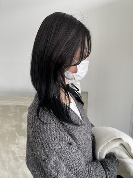 ノートエートル 西金沢(Nought etre) 20代/30代/ブルーブラック/ツヤ髪スタイル/ケアカラー/