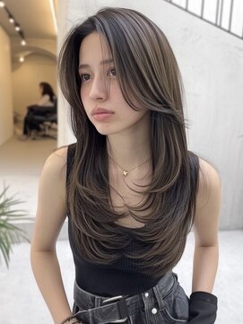 ディモアンド 表参道(Dimo&) レイヤーカット/ホワイトグレージュ/レイヤーカット/ハイライト