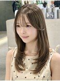ワンカールで決まる柔らかレイヤー×まろやかベージュ