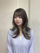 ヘアー アレス(hair ales)&nbsp;ワンホンレイヤー　ミルクティーブロンド　インナーエクステ