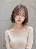 前髪エクステ 韓国レイヤーボブ 顔周りカット 小顔カット 前髪