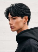 銀座アクティブショートルーズショートフェザーパーマメンズ眉毛