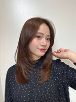 リブランド 銀座(REBRAND)&nbsp;胸上ミディアムレイヤー透明感グレージュカラー