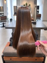 エクラ バイ キョウト(eclat by kyoto)&nbsp;毛先までツヤめく髪質改善ストレート/京都美容室/ベージュ