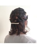編み込みで作る★ハーフアップスタイル