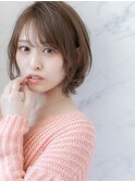 ＊LOREN＊ミルクティーブラウン/小顔ウルフマッシュショートボブ