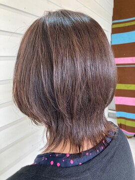 ラコスタ(LaCosTa) スカーレット外はねくびれボブレイヤーウルフ毛流れナチュラル