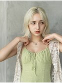 20代30代/大人かわいい/小顔ひし形/ウルフ/ミディアムボブ