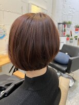 アルート 町田店(aroot) フラットな王道ボブ　イルミナカラー×コーラルピンク