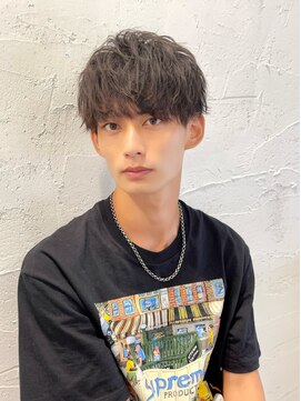 アーリー(Ali'i) ソフトツイストパーマツーブロックマッシュ束感ショートメンズ