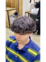 エルオム(EL.HOMME)&nbsp;マッシュショートウルフ／波巻きクリームパーマ