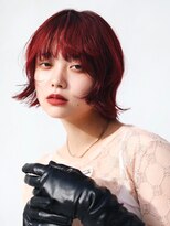 テトヘアー(teto hair)  ボブ. フェイスレイヤー.マチルダボブ. 暖色カラー. ブリーチ