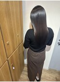 ダブルカラー/大人ボブ/黒髪スタイル/髪質改善/縮毛矯正