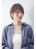 黒髪/グレーベージュ/レイヤーロング/前髪パーマ/吉祥寺