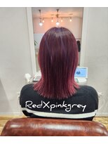 ヘアーリビングリコ 新潟笹口店(hair living Liko) 落ちにくい赤味カラー。