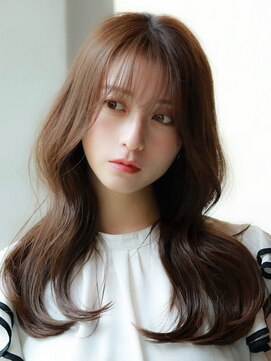 オーシャントーキョー サニー 原宿(OCEAN TOKYO Sunny) レイヤーカットくびれ韓国ヘアオリーブベージュワンホンヘア