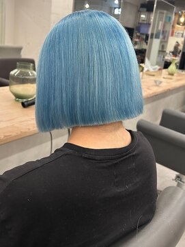 ベレーザ 渋谷(BELEZA) 9624艶髪ネイビーグレーブルーグレージュブルーシルバーボブ
