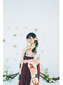 卒業式　袴編みおろしスタイル/梅田ヘアセット