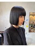 【チクロ】黒髪ボブ/切りっぱなしボブ/クレオパトラボブ