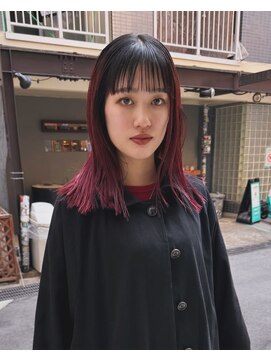 ベック(BECK) 暖色セミミディ顔まわりカット