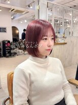 レイラバイアフロート 吉祥寺(Lila by afloat)&nbsp;ピンクブラウン/ブリーチカラー/おさまるボブ/内巻きボブ