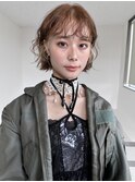 ショートボブインナーブリーチパーマカラー